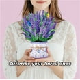 thumbnail image 6 of ‌Lavender Bouquet Pop-Up Greeting Card for Mother’s Day, Birthday, Sympathy – Foldable 3D Flower Card with Envelope, Handmade Texture Gift for Women, Mom, Wife, Valentines, Anniversary, 6 of 8