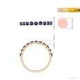 thumbnail image 4 of Angara Natural 0.66 Ct. Blue Sapphire Non Eternity Ring in 14K Rose Gold for Women (Ring Size: 12), 4 of 9