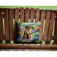 thumbnail image 2 of Tibetan Mastiff Spring Path Throw Pillow 14 in x 14 in, 2 of 4