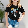 thumbnail image 2 of XEGLSBU Boys Short Sleeve Shirts Summer Planet Printed T Shirt Boys Girls Casual Crew Neck Tops z260605-Black-1 Size 8-9 Years, 2 of 5