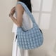 thumbnail image 5 of Bolso de mano acolchado de gran capacidad, bolso de compras informal, elegante, de nailon suave y morado, bolso de hombro acolchado, bolso de mano de tendencia simple para mujer, 5 of 5