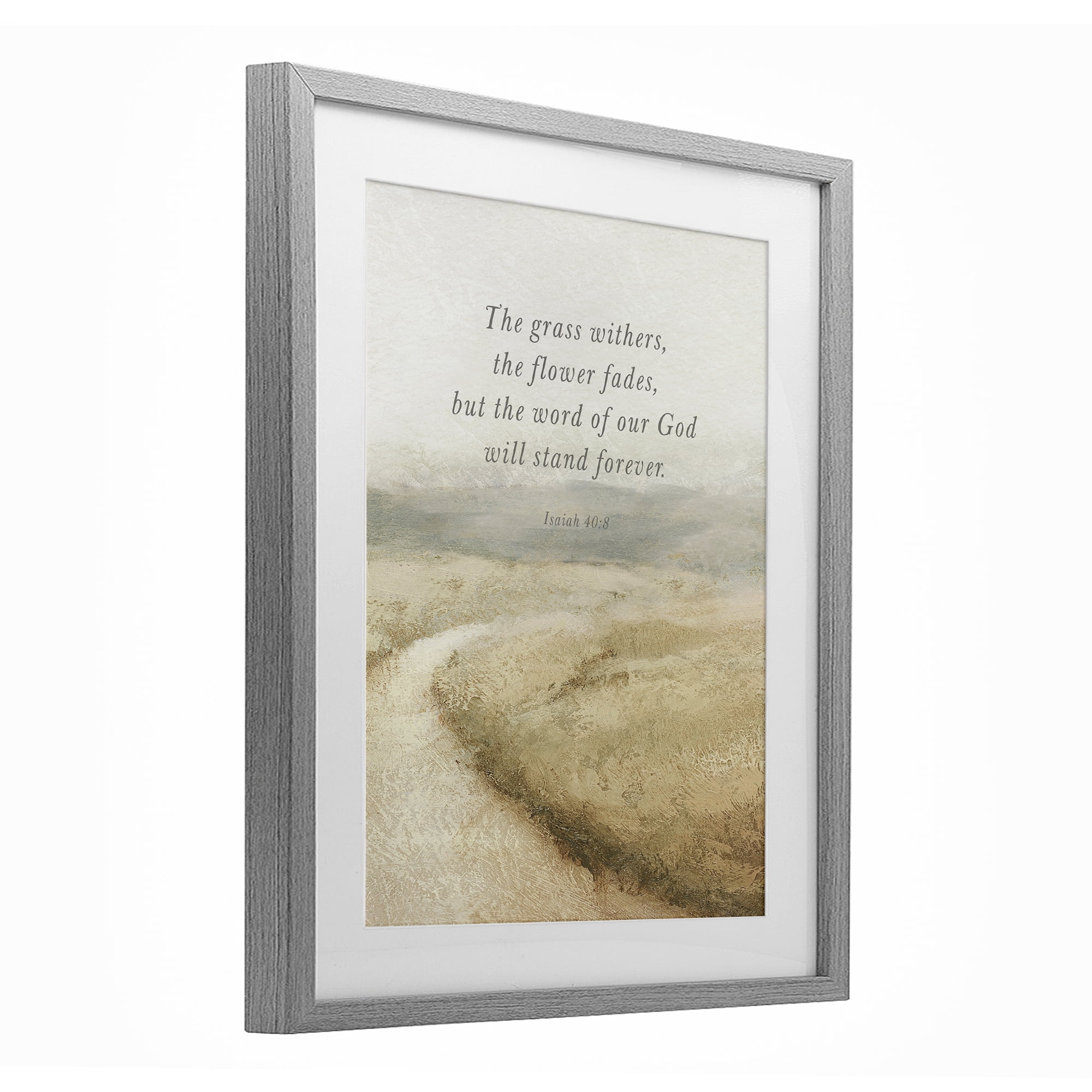 Stupell Industries Word Of God Isaiah Proverb Gray Framed Print Under Glass, design by John Spaeth