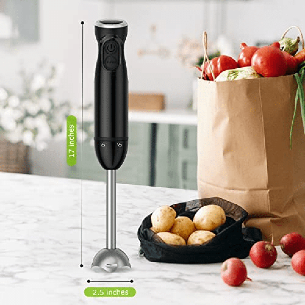 Handheld Blender, Electric Hand Blender, Immersion Blender Portable Stick  Mixer With Stainless Steel Blades For Soup, Smoothie, Puree