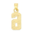 thumbnail image 4 of 14k Solid Gold Number Six Necklace with 16" Rolo Chain, #6 Gold Charm Pendant Jewelry for Athletes, Sports Gifts for Him and Her, 4 of 5
