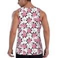 thumbnail image 3 of Xecao Rose Flowers Men's Tank Top Workout Quick Dry Sleeveless Gym Jogging Muscle Shirts Summer Swim Beach Tops, 3 of 9