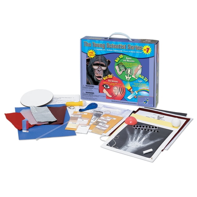 Kit científico The Young Scientists Club Huesos y músculos, los sentidos y la luz