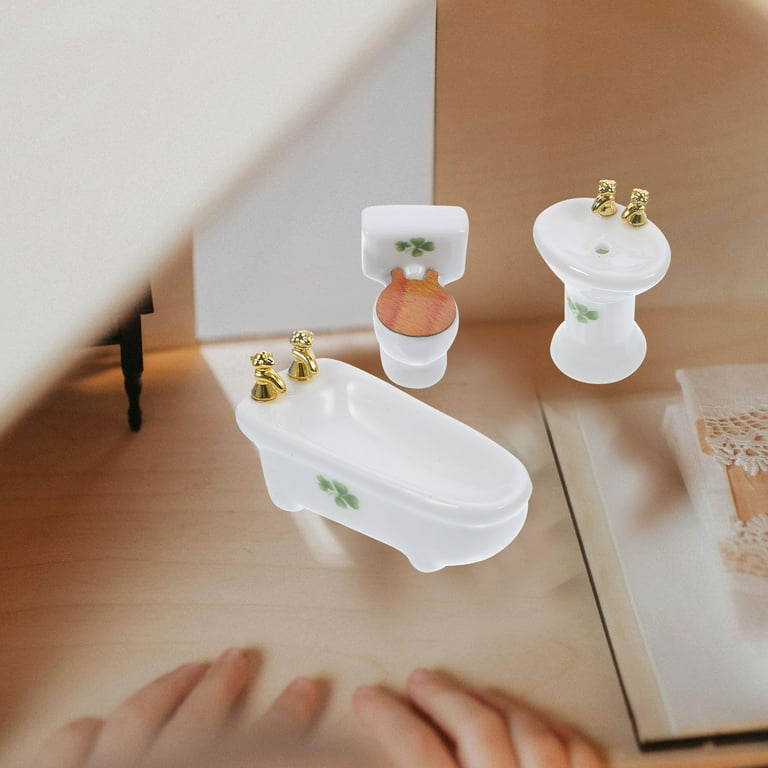 Diy Miniature Bathroom Barbie Toilet Diy 1:12 1pcs Furniture