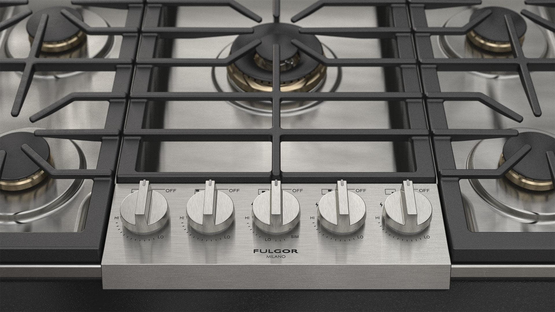 Fulgor Milano F6pgk3052 600 Series 30" Wide 5 Burner Liquid Propane / Natural Gas Cooktop