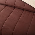 thumbnail image 6 of Evolive All Season Pre Washed Soft Microfiber Down Alternative Reversible Comforter with Box Stitching (Brown/Taupe, Full/Queen), 6 of 6