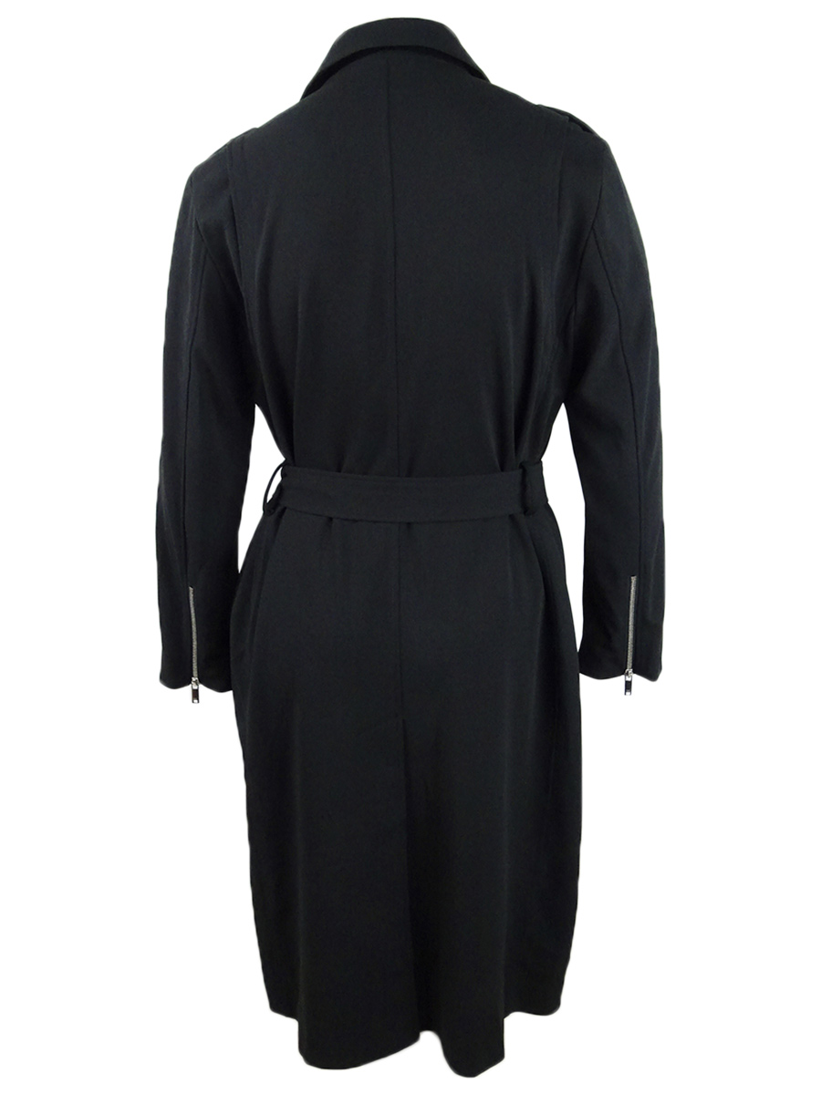 DKNY Women s Black Trench Coat 2 Black Walmart