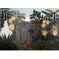 thumbnail image 2 of Rousseau, Henri 32x24 Black Ornate Wood Framed with Double Matting Museum Art Print Titled - Repast of The Lion, 2 of 4