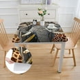 thumbnail image 2 of nygtbtfer Square Fitted , Polyester Stain Resistant Table Clothes, Wipeable s Fits Square Table 46*46, 2 of 8