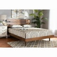 thumbnail image 3 of Baxton Studio Anzia Mid-Century Wood Platform Bed, Queen, Walnut Brown, 3 of 18