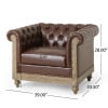thumbnail image 3 of Batavia Chesterfield Tufted Club Chair with Nailhead Trim, 3 of 8