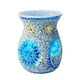 thumbnail image 1 of Difusor de aceites esenciales con fragancia de vela de vidrio de mosaico, candelabro de té para Azul, 1 of 6