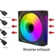 thumbnail image 5 of Game Cabinet RGB Chassis Fan 120mm 3D Infinite Mirror Silent Fan Forward Blow ARGB+PWM 2 in 1, 5 of 5