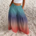 thumbnail image 4 of Wide Leg Palazzo Pants for Women Casual Drawstring Flowy Beach Trousers with Pockets Vacation, 4 of 6