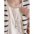 thumbnail image 3 of Layered Triple Pebble Pendant Necklace In Goldtone With Snake Chain, 3 of 14