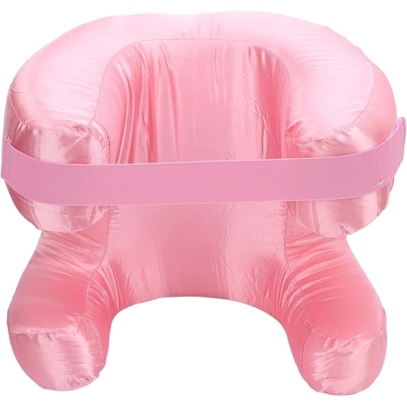 Poalid Silk Memory Foam Beauty Pillow for Side Sleepers, Face Pillow for Women, Anti-Wrinkle & Face-Friendly Cushion, Pink