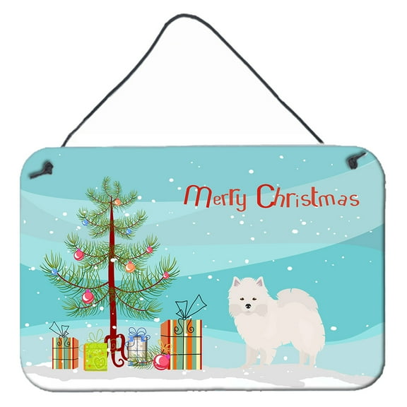 American Eskimo Christmas Tree Wall or Door Hanging Prints