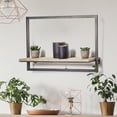 thumbnail image 2 of American Art Decor Rustic Hanging One Shelf Floating Wall Shelf Rack - 14" H x 24" L x 6" D, 2 of 7