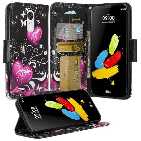 LG Grace / Harmony / K20V / K20 Plus / V5 / K10 2017 Case, SOGA [Pocketbook Series] PU Leather Folio Flip Wallet Case for LG Grace / Harmony / K20 Plus / K10 2017 / V5 / K20V - Black Butterfly (Best Nexus 5 Flip Case)