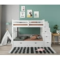thumbnail image 4 of Full Over Full Bunk Bed with Shelves and 6 Storage Drawers, White, 4 of 12