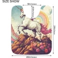 thumbnail image 6 of SKYSONIC Toiletry Mat Unicorn Mountain Print, Fluffy Plush Absorbent Bath Rugs Carpet with Non Slip Bottom for Bathroom Floor Toilet Tub and Shower, 6 of 7