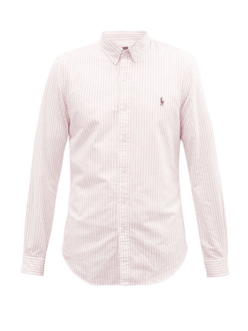 Polo Ralph Lauren PINK WHITE Big & Tall Striped Cotton Oxford