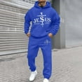 thumbnail image 2 of CONZONE Mens 2 Piece Sweatsuits Casual Men's Jogging Tracksuit Set Letter Graphic Pullover Hoodie Pants Sweat Suit for Men Cozy Fall Winter Athletic Track Suit Outfits, 2 of 4