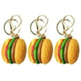 thumbnail image 1 of ColoMX 3 unids creativo hamburguesa llaveros bolsa colgando llaveros resina hamburguesa llaveros favores fiesta, 1 of 8