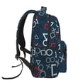 thumbnail image 3 of Disketp Navy Blue Geometric Backpack for Men and Women - Lightweight Backpack Classical with Multi-pockets Casual Daypack for College Workplace Travel, 3 of 5