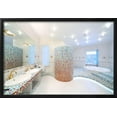 thumbnail image 2 of Two Sinks and Big Mirror in Spacious Bathroom with Jacuzzi and Blue and Red Tiles, Framed Art Print Wall Art by Paha_L Sold by Art.Com, 2 of 5