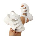 thumbnail image 6 of GERsome Women's Platform Wedge Sandals Strappy Open Toe Ankle Strap Chunky Heels Summer Dress Shoes, White Size 7.5, 6 of 7