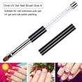 thumbnail image 3 of 1/2Pcs Oval & Flat UV Gel Nail Brcomh Set Rhinestone Handle Professional Nail Art Design Brcomhes, 3 of 6