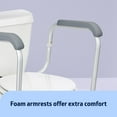 thumbnail image 2 of Medline Toilet Safety Rails, Adjustable Folding Toilet Frame for Elderly and Disabled, 250 lb Weight Capacity, 2 of 6