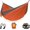 Orange & Grey, variant on PUMIER Double Camping Hammock with Tree Straps - 500lbs Portable Hammock for 2 Person, Backpacking, Hiking, Travel - Multicolor