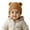 B-1239Coffee, variant on MEZZALL Winter Knitted Hat Kids With Adorable Bear Ears Soft Stretchy Warm Cap For Boys Girls Solid Color Cute Child Hats