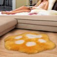 thumbnail image 6 of Ckraxd Imitation Wool Cozy Paw Shaped Carpet, Plush Long Hair Rug, Soft Non-Slip Mat for Living Room & Bedroom Floors, 6 of 6