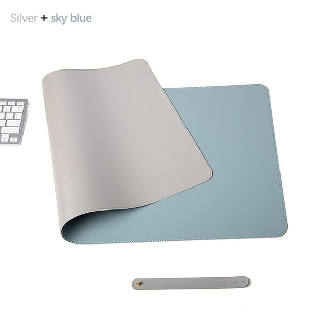 Dvkptbk Pure Color Leather Mouse Pad Large Desk Pad Home Office Laptop Leather Mouse Pad Writing Pad Double-sided