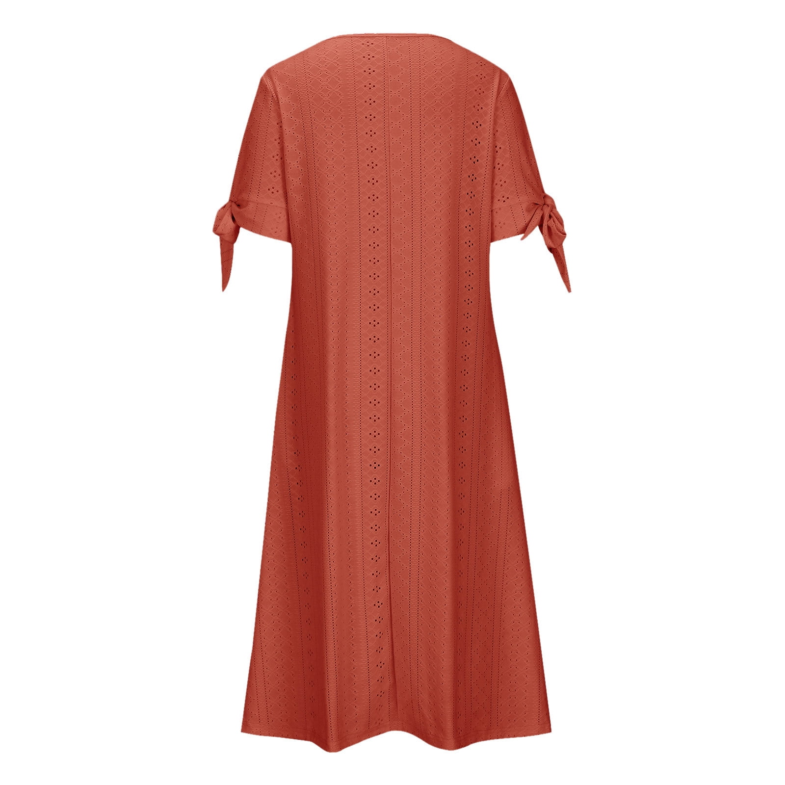 Awdenio Women's Wear to Work Dresses, Fashion Women Summer Casual V-Neck Short Sleeve Button Long Dress,Size 2XL