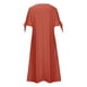 thumbnail image 4 of Vestido Corto de Manga Larga para Mujeres Moda Verano Casual Cuello en V Botón de Manga Corta Vestido Largo, 4 of 6