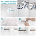 thumbnail image 4 of No Hook Shower Curtain, Blue Beige Coastal Shower Curtains for Bathroom with See Through Top Window, Beach Starfish Summer Eucalyptus Ombre Waterproof & Washable Bath Curtain Small Stall 36"x78", 4 of 9