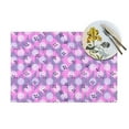 thumbnail image 4 of YFYANG Washable Heat-Resistant Placemats, 70% PVC/30% Polyester, Pink Geometric Polka Dots Kitchen Table Mat, 12" x 18" 6 Piece, 4 of 6