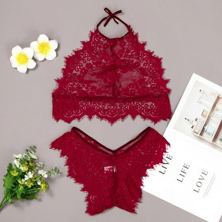 

Leylayray Underwear Women Women Sexy Lace Backless Jumpsuit Sexy Lingerie Bodysuit Pajamas Underwear Purple 2XL(Buy 2 Get 1 Free)