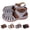Gray, variant on Casual Hollow Closed‑Toe Platform Sandals for Women, Breathable Cage‑Style Faux Leather Adjustable Strap Non‑slip Summer Beach & Shopping Footwear Coffee 36