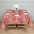 thumbnail image 3 of Pioneer Flower Floral Print Pattern Square Tablecloth,Waterproof Square Table Cover,Wipeable Spillproof Washable Table Cover for Home Kitchen Party Decor 52"x52"(132x132cm), 3 of 6