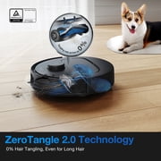 مكنسة كهربائية وممسحة روبوتية ECOVACS DEEBOT N20e Plus، محطة تفريغ ذاتية بدون أكياس، شفط 10000 باسكال، فرشاة ZeroTangle، وقت تشغيل 300 دقيقة