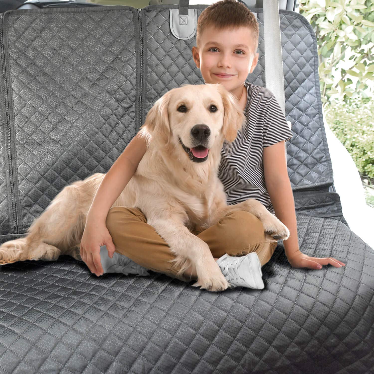 Heavy-Duty & Nonslip Back Seat Cover for Dogs,Washable & Compatible Pet Car Seat Cover for Cars 100% Waterproof Dog Car Seat Covers Vailge Bench Dog Seat Cover for Back Seat Trucks & SUVs