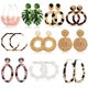 thumbnail image 1 of Pendientes Acrílicos De Ratán A La Moda Para Mujeres Y Niñas, Joyería Bohemia Minimalista, Pendientes De Aro, Regalos, Pendientes Colgantes De Hojas Kearding AP006896-03, 1 of 6